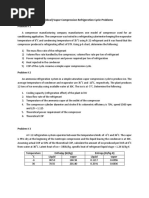 Simple (Ideal) Vapor Compression Refrigeration Cycle Problems