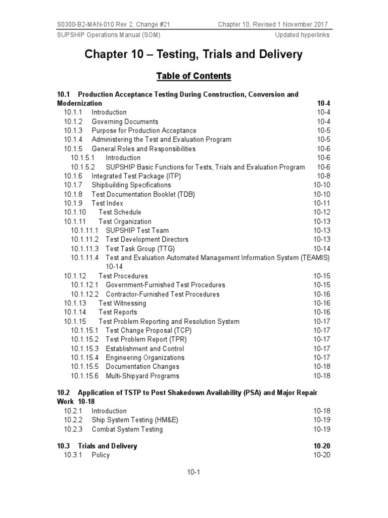 Testing, Trials and Delivery PDF PDF Specification (Technical