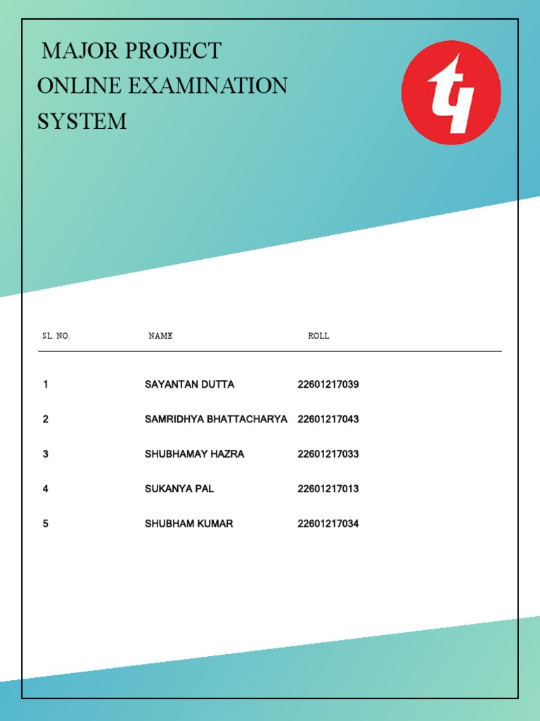 Online Examination System Project Overview | PDF | Cascading Style ...