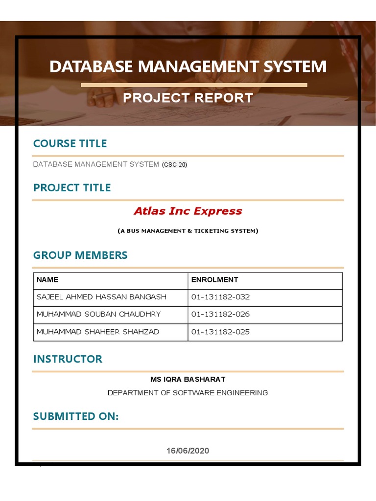DBMS Report Final PDF | PDF | Object Relational Mapping | Databases