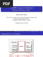 CS3350B Computer Architecture Memory Hierarchy: Why?: Marc Moreno Maza