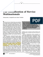 The Globalization of Service Multinationals: Alexandra J. Campbell and Alain Verbeke