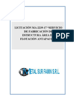 PROPUESTA HSEC MA-2239-17 “SERVICIO DE FABRICACIÓN DE ESTRUCTURA ÁREA DE FLOTACIÓN ANTAPACCAY.