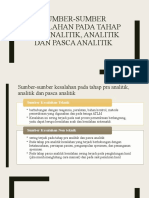 Sumber-Sumber Kesalahan Pada Tahap Pra Analitik, Analitik-1