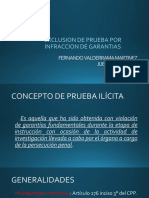 Exclusión de Pruebas Por Vulneracion de Garantias