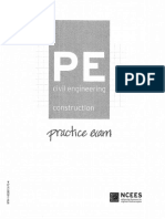 Practice Exam - NCEES Construction Depth PDF