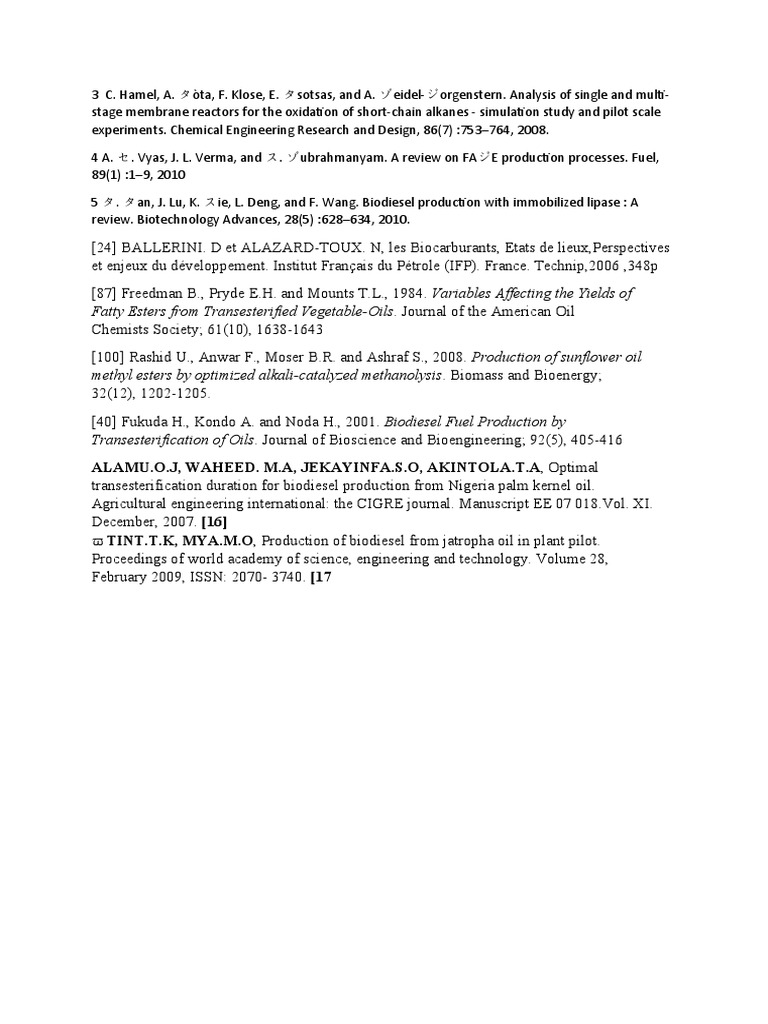 Fatty Esters From Transesterified Vegetable-Oils. Journal of The ...