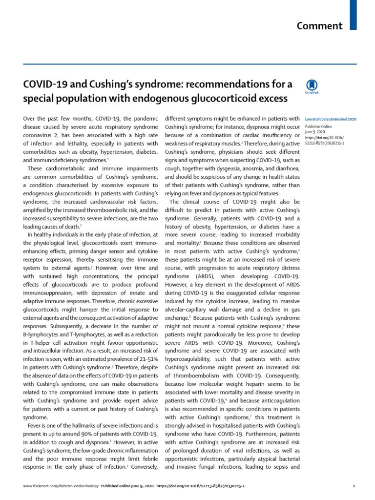 Comment Lancet Diabetes Endocrinol 2020 PDF Sepsis Infection