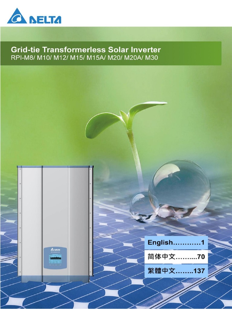Delta User Manualkk | PDF | Power Inverter | Direct Current