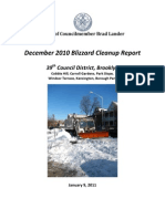 39th District Blizzard Cleanup Report