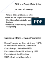 Business Ethics - Basic Principles: - Questions That Need Addressing