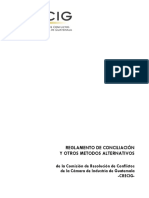 Reglamento de Conciliacion y Otros Metodos Alternativos Crecig PDF