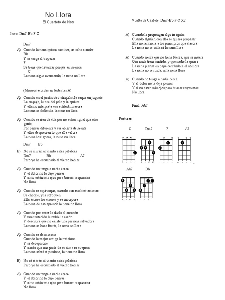 Acordes No Llora PDF
