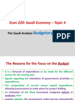 Econ 220: Saudi Economy - Topic 4: Budgetary System