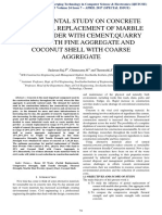 346experimental Study On Concrete by Partial Replacement of Marble Dust Powder With Cement Quarry Dust With Fine PDF
