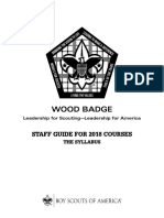 2018 Wood Badge SYLLABUS