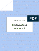 Suport Curs Psihologie Sociala I PDF