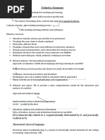 Didactics Summary