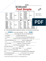 BE Verb Past PDF
