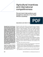 Agricultural Incentives and International Competitiveness