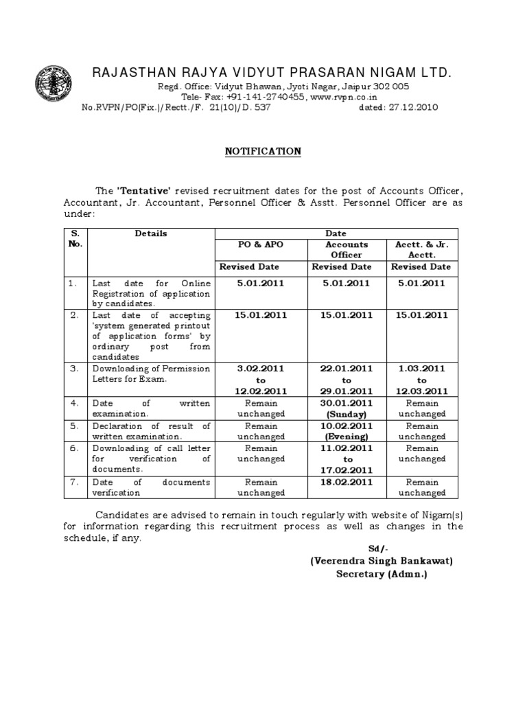 Rajasthan Recruitment Notification 2023 | PDF
