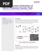 Rsoft Application: Estimation of Silicon Photonics Foundry Yield