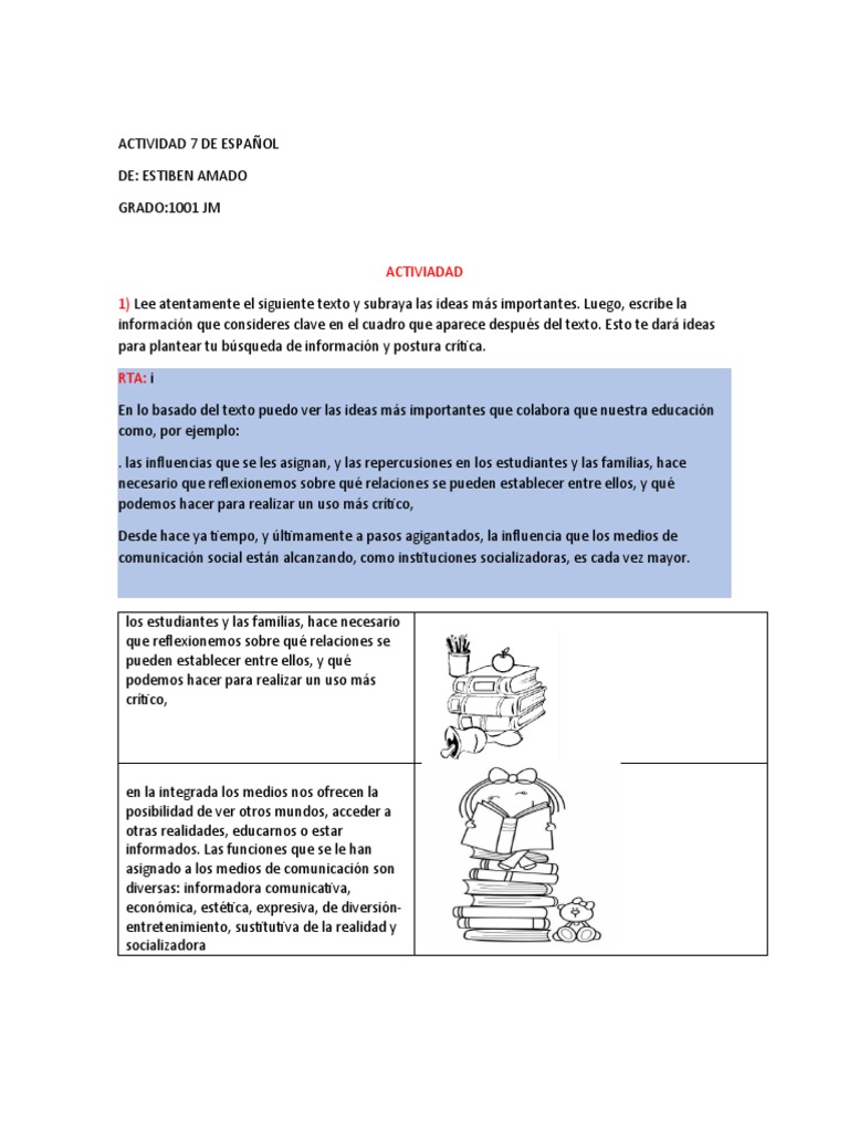 Actividad 1,2,3 | PDF | Medios de comunicación) | Comunicación