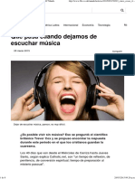 Que Pasa Cuando Dejamos de Escuchar Musica - BBC