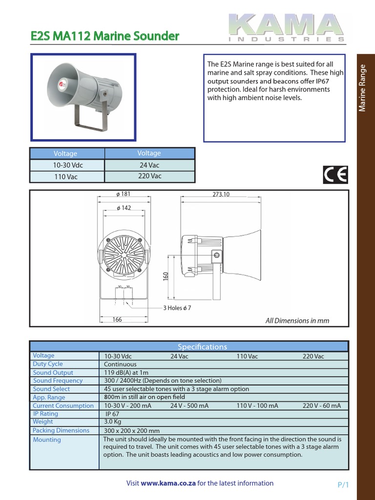 E2S MA112 Marine Sounder E2S MA112 Marine Sounder PDF