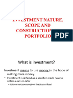 Investment Nature, Scope and Construction of Portfolio