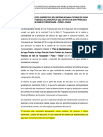 Plan de Mantenimiento Correctivo Del Sistema de Agua Potable de Hogopata Del Centro Poblado de Joraoniyoc Del Distrito de San Francisco de Asís de Yarusyacán