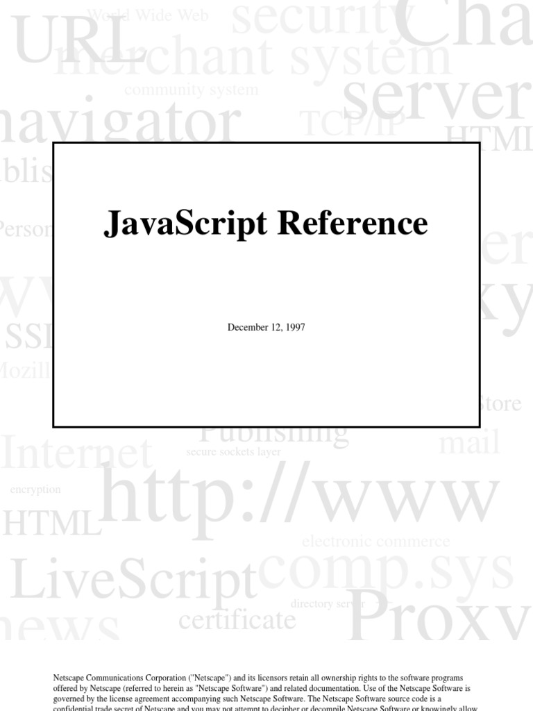 Javascript Reference | PDF | Java Script | Proxy Server