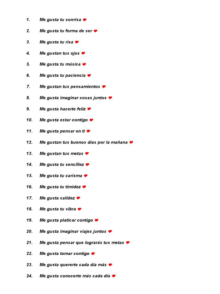 100 Cosas Que Me Gustan de Ti Diana | PDF | Deportes | Violencia, image size:768x1024
