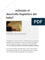 Cómo Estimular El Desarrollo Lingüístico Del Bebé