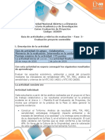 Guia de Actividades y Rúbrica de Evaluación - Unidad 2 - Fase 3 - Evaluación Proyecto Sostenible