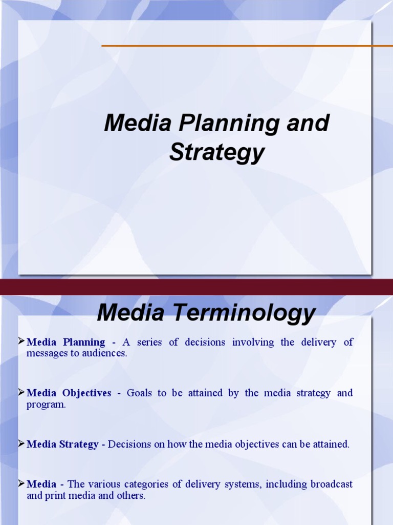 Media terminology
