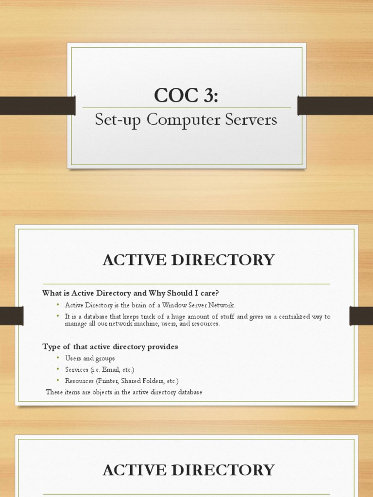 Active Directory Overview and Management | PDF | Active Directory ...