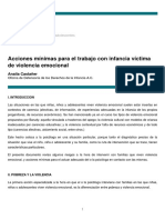 Acciones mínimas para el trabajo con infancia víctima de violencia emocional