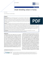 Methods to estimate breeding values in honey