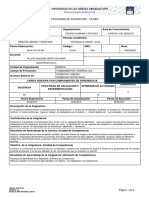 Datos Generales: Programa de Asignatura - Sílabo