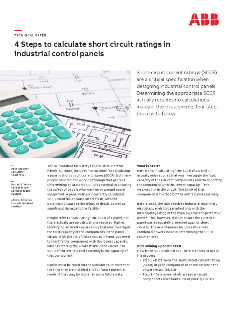 4 Steps To Calculate Short Circuit Ratings in Industrial Control Panels ...