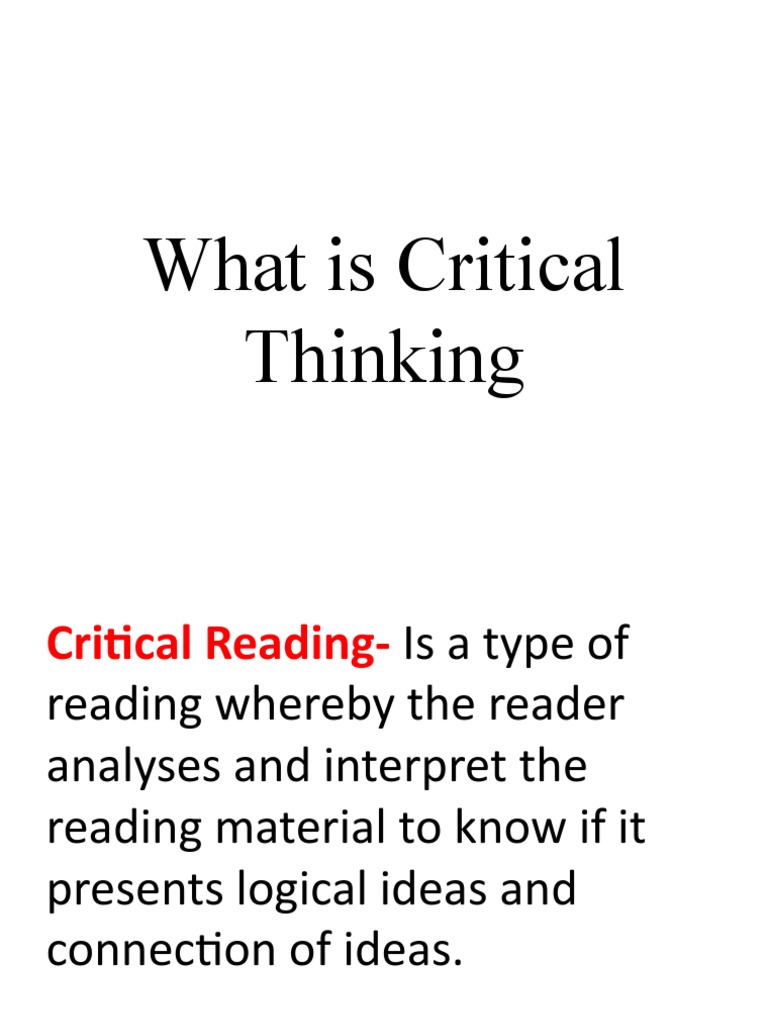 Understanding Critical Reading Skills | PDF | Career & Growth