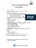 Examen de Alimentacion Saludable