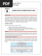 Operating System Structure: Pamantasan NG Cabuyao