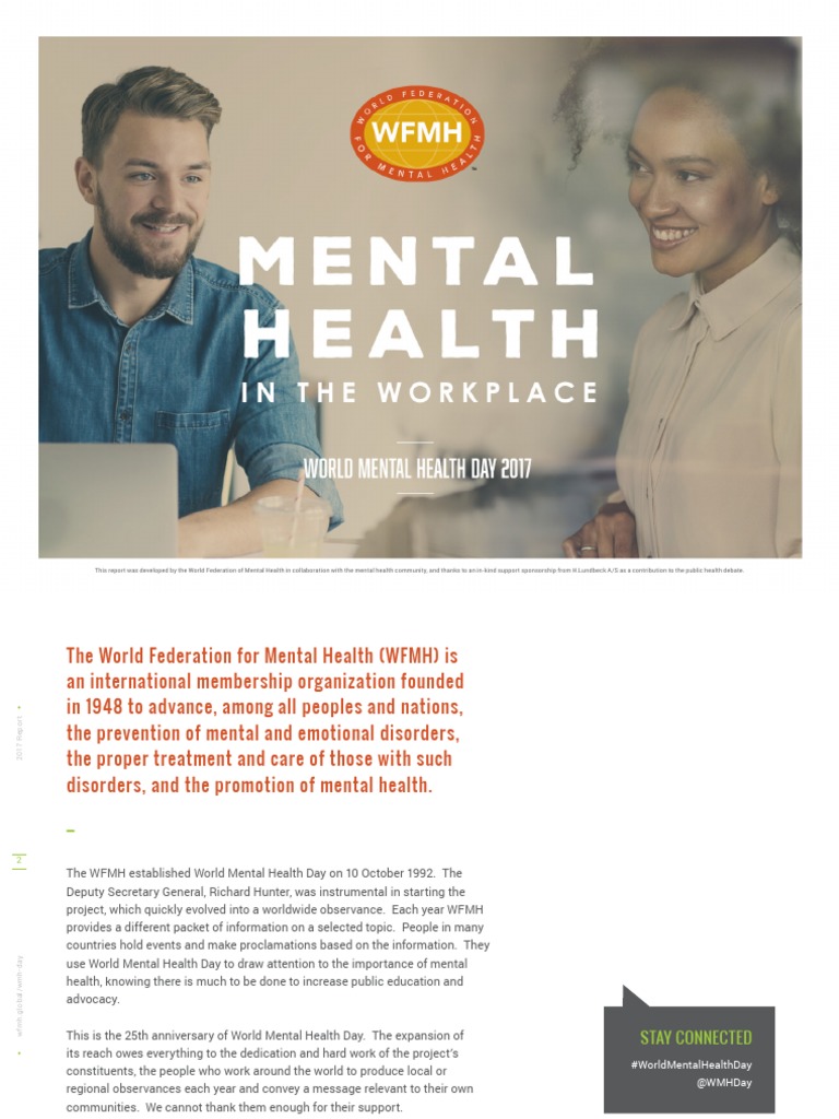 Mental Health at Workplace PDF | PDF | Mental Health | Occupational Stress
