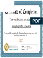 Certificate of Completion: This Certificate Is Awarded To