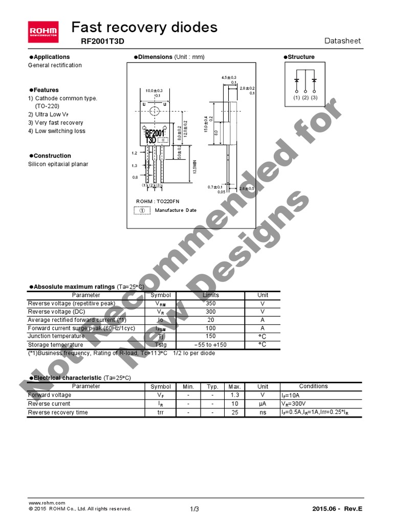 rf2001 t3d | PDF | Safety | Diode