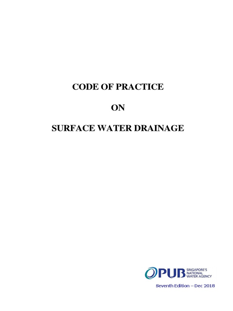 Surface Water Drainage Code of Practice | PDF | Storm Drain | Drainage ...
