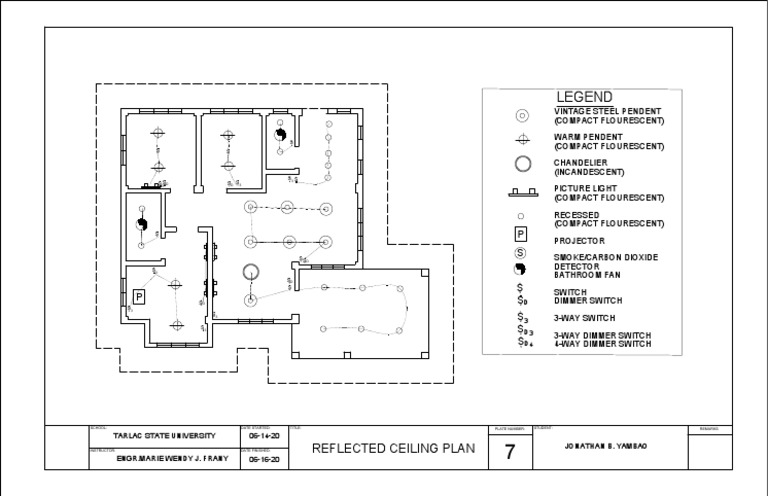 Reflected Ceiling Plan PDF | PDF | Compact Fluorescent Lamp ...