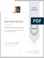 Heyder Adrián Cetzal Hau: Course Certificate